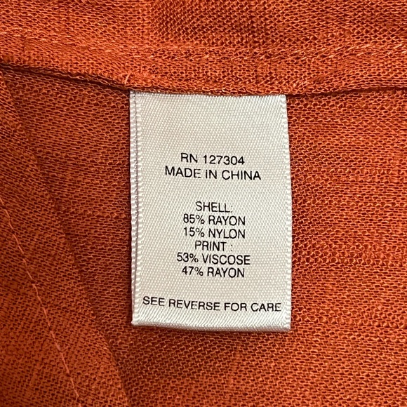 NWT John Mark Women’s Cheetah Trim Round Neck 3/4 Sleeve Size M - Picture 10 of 11